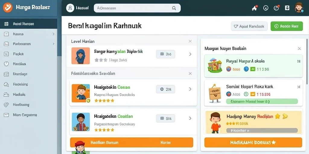 Tantangan harian yang membuat bermain semakin seru.