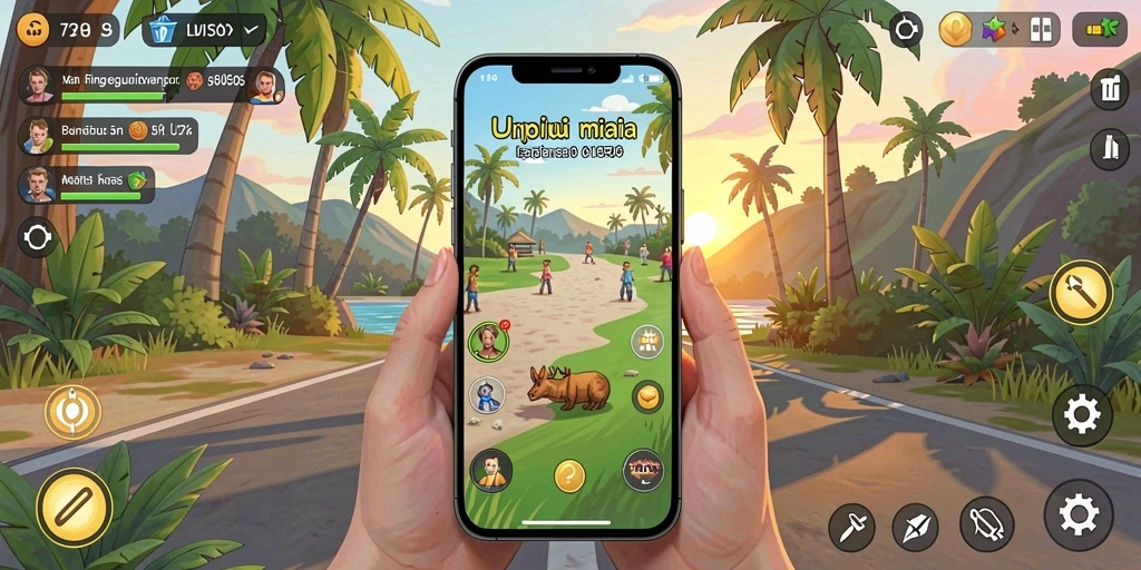 Momen seru saat bermain bersama teman secara online.